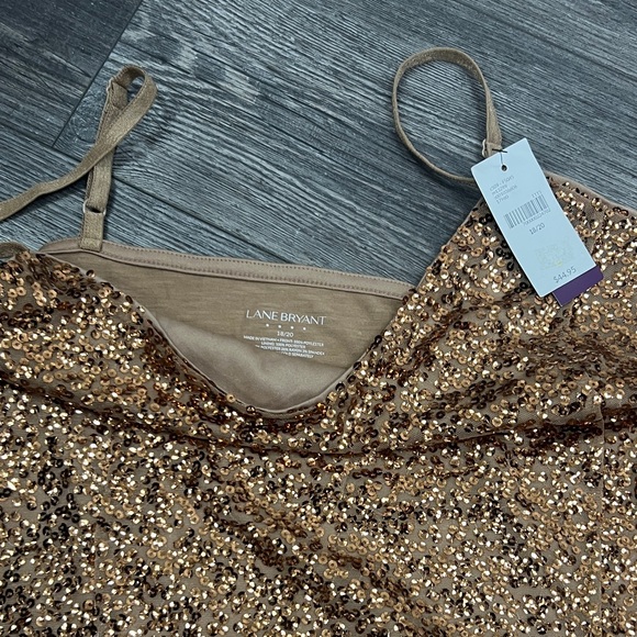 Lane Bryant Other - Lane Bryant Gold Sequin Cami with skirt  set!! Gorgeous!!